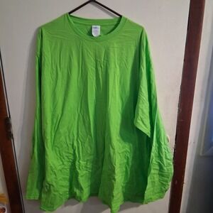 Mens Big & Tall Bright Lime Green  Long Sleeve T-Shirt NWOT 5X 5XL